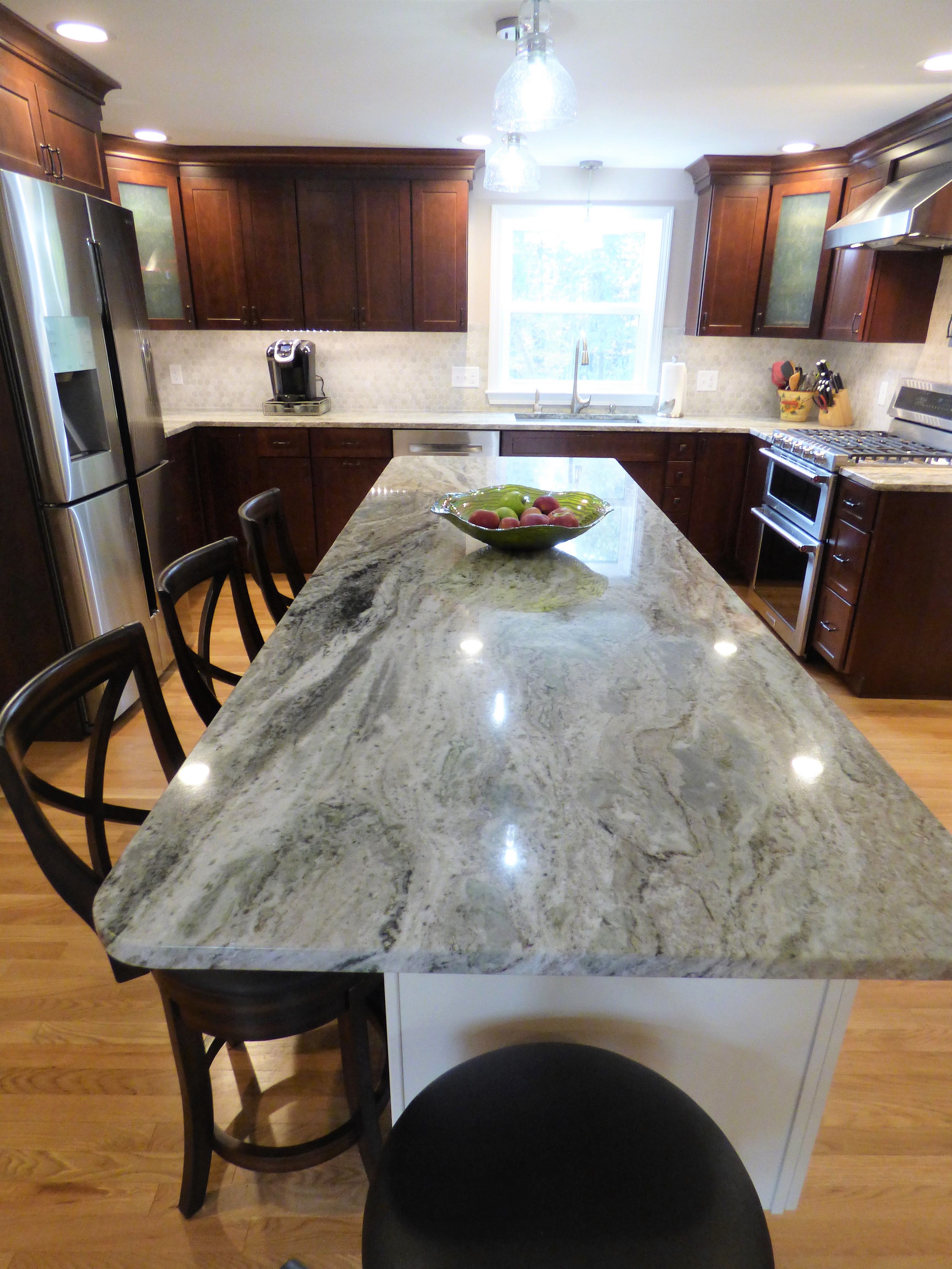view of new counter top installation in NH