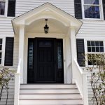 Decorative front door installation on a home in Derry NH